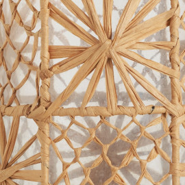 GARANCE Glass and Raffia Vase - Medium - H 26 cm