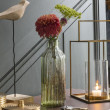 The MOUSSE vase is a charming bottle-shaped vase made of matte glass and coated in an elegant green color.